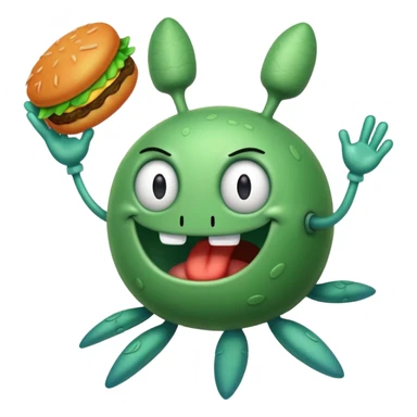 Plankton Stealing The Secret Formula For The Krabby Patties  sticker