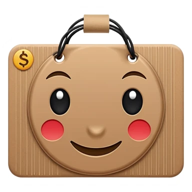 brown white Price tag sticker