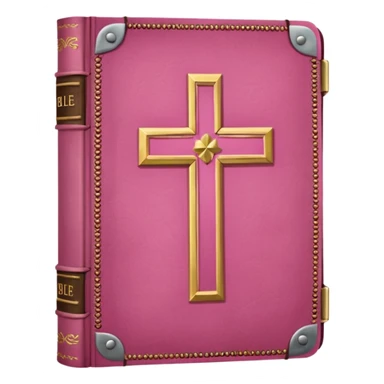 Biblia rosa sin cruz que diga Holy bible sticker