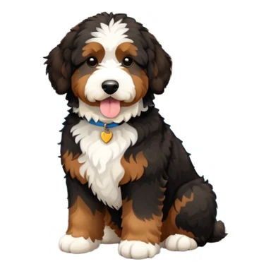 Bernedoodle by the Golden Gate Bridge  sticker