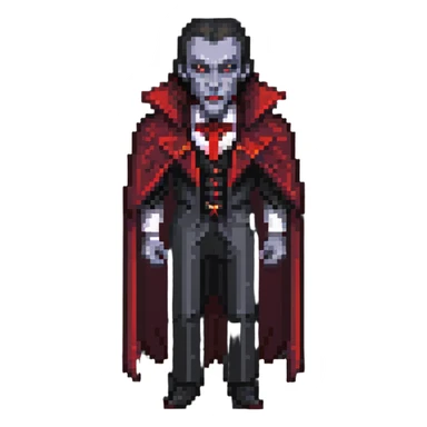 Classic Dracula vampire with widow's peak sticker