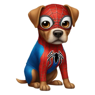DOG in full SPIDER MAN sticker