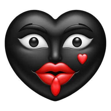 Kiss sign in black sticker