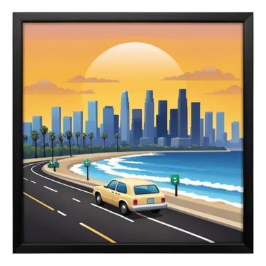 los angeles california sticker