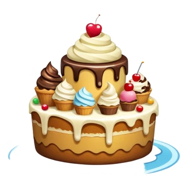 dessert flying island sticker