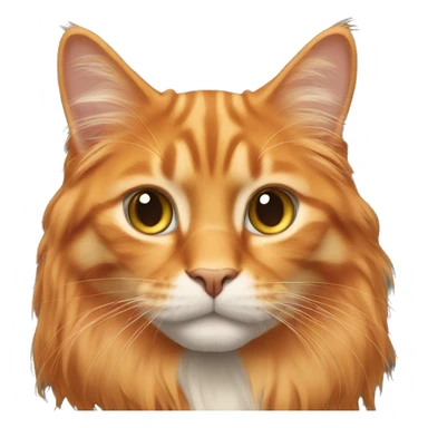 Long hair orange cat sticker