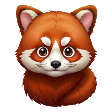 A red panda with serious eyes and a furrowed brow. sticker