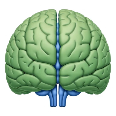 The brain has blue hemispheres and green hemispheres. sticker