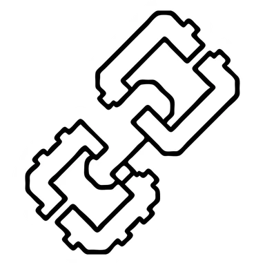 minecraft-stlye connection link icon sticker