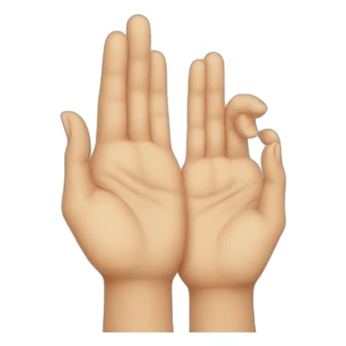 Two hands forming J U L letters sticker