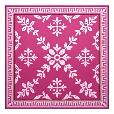 traditional patterned pink carpet sticker