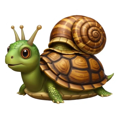 Snail on a turtle sticker