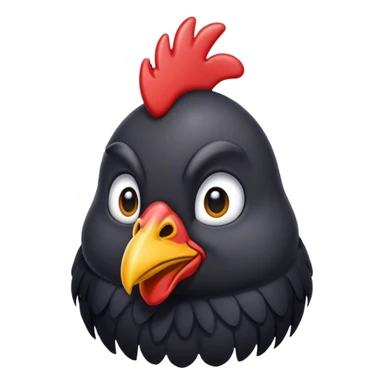 Big fat black chicken sticker