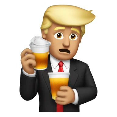 Donald trump drinking a double cup  sticker