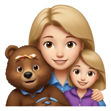 Masha with bear sticker