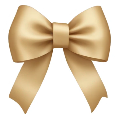 beige ribbon bow sticker
