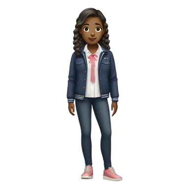 a girl in a preppy outfit  sticker