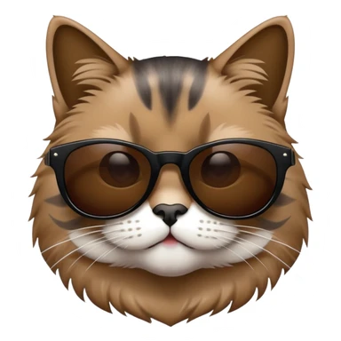 Cool cat wearing black sunglasses sticker