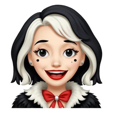 cruella de vil crying of laughter sticker