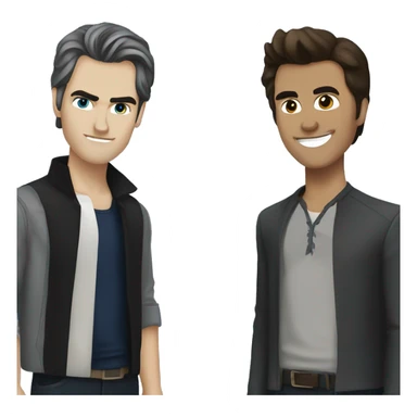 Stefan and Damon from the vampire diaries sticker