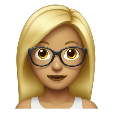 Girl TI tech with blond hair and transparent glasses sticker