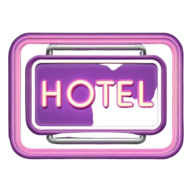 Mauve retro hotel sign sticker