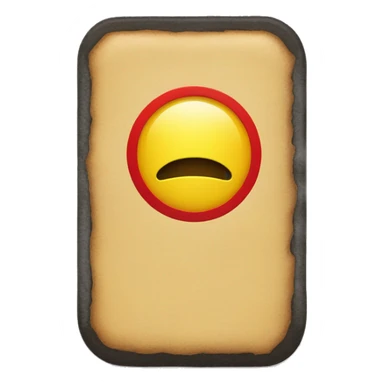 a black and red rectangle with a medium-sized yellow circle in the middle sticker