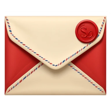 Cream-colored romantic Letter Envelope  sticker