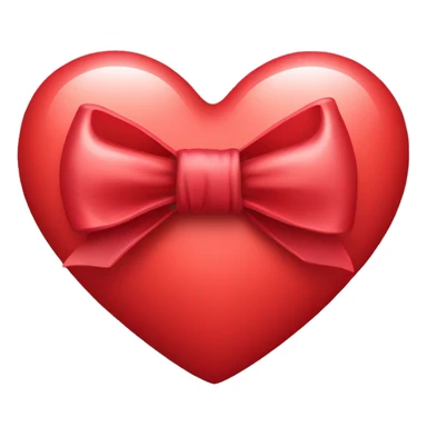 Cute red heart with bow wrapped around  sticker