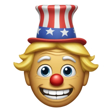 trump as goofy clown sticker
