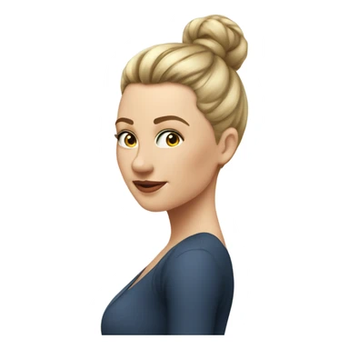 profle picture stunning curvy white woman, high ponytail sticker