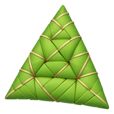 Ketupat rice green Triangle sticker