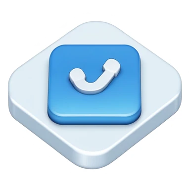 blue Keyboard enter button sticker