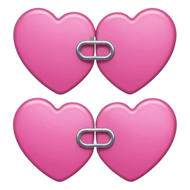 Pink Hair clips  sticker