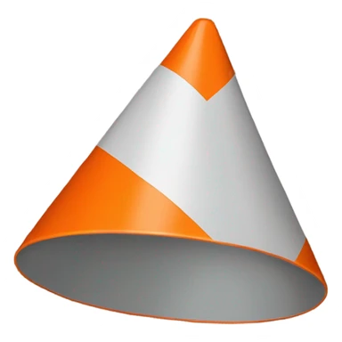 Orange safety cone no stripes sticker