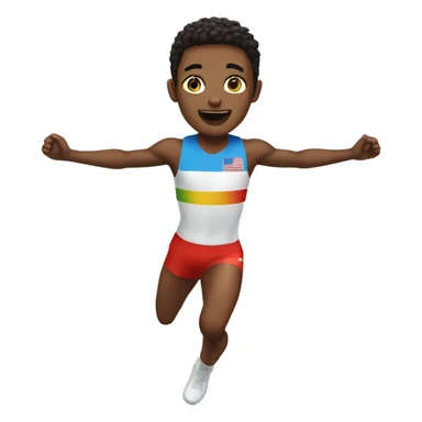 jump sport people Olympics 1 person sticker