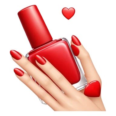 Heart shaped nail polish  sticker