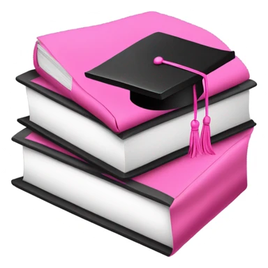 black and pink school books sticker