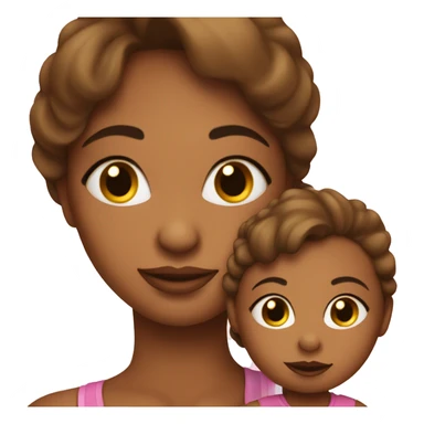 Mommy and baby girl  sticker