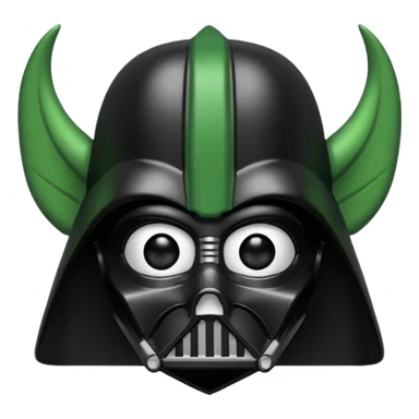 darth vader helmet elf ears christmas sticker