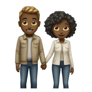 Love with love boy and girl sticker