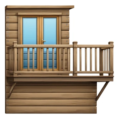balcony wood sticker