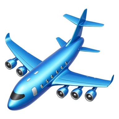 Glitter blue avião sticker