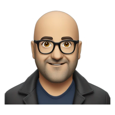 Omid djalili comedian and actor with glasses sticker