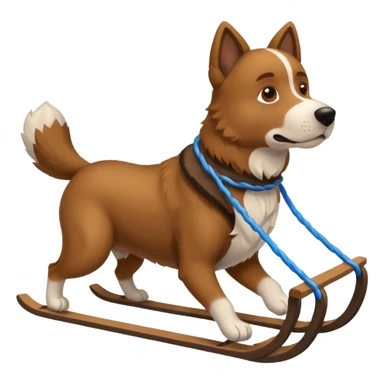 dog carrying sled sticker