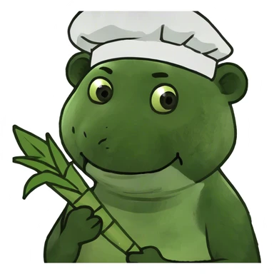 Panda eating duty sticker