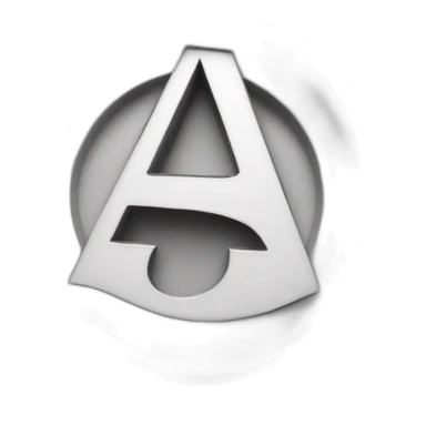Greek letter A as capital in black and white sticker