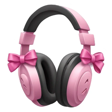 Headphones with pink bows  sticker