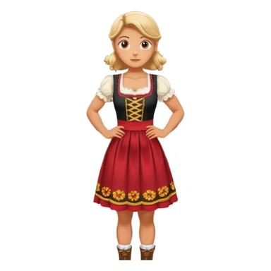 Germany dress strong girl gym sticker