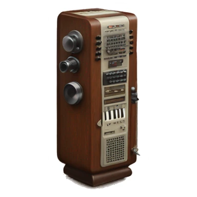 Vintage wood vinyl recorder  sticker